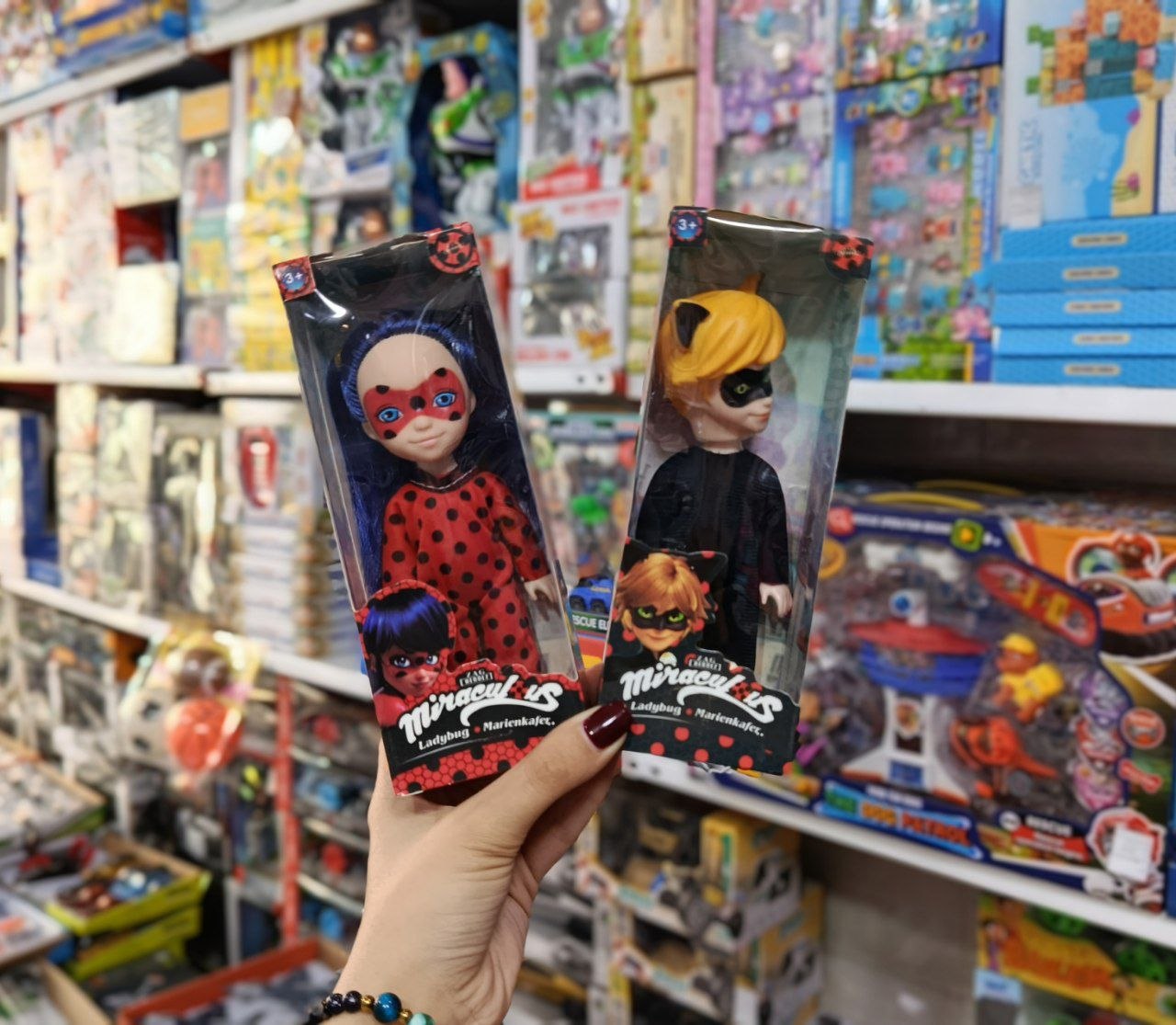 عروسک دختر کفشدوزکی و گربه سیاه